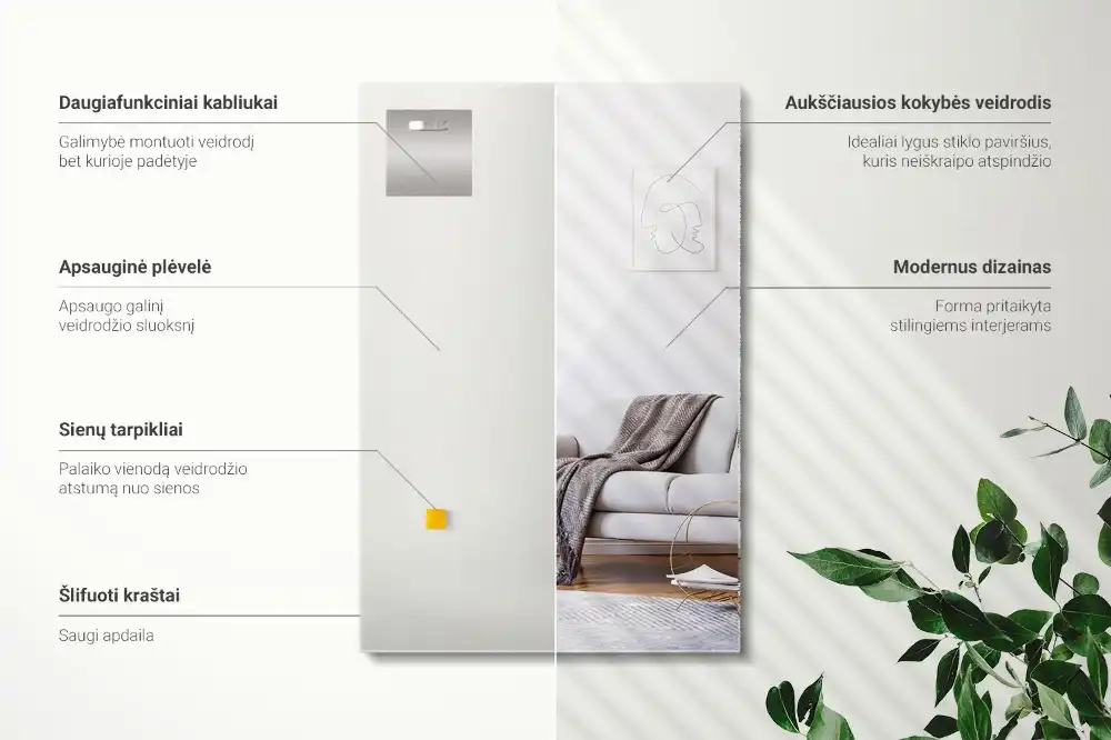 Rektangulär spegel klassisk