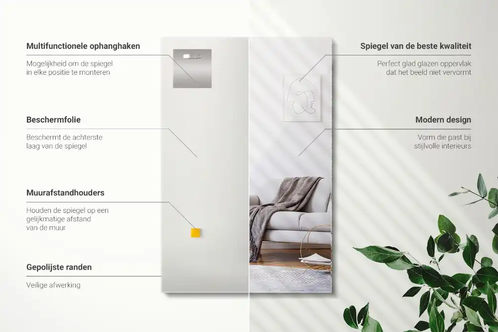 Rektangulär spegel klassisk