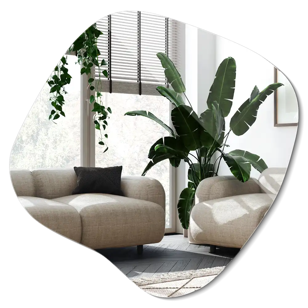 Spegel i form av en fläck iögonfallande tillbehör