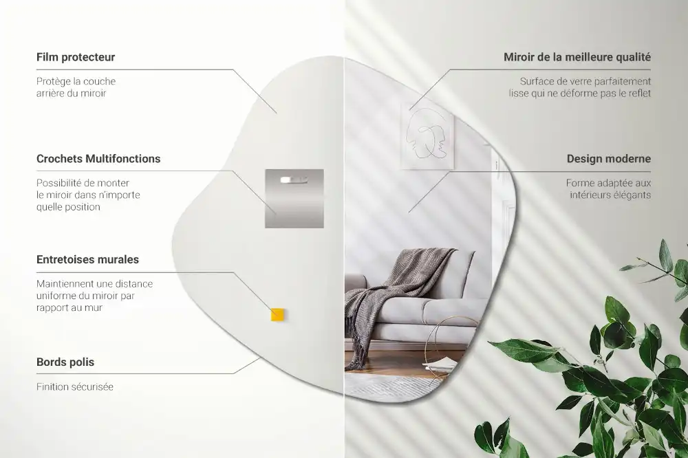 Spegel i form av en fläck iögonfallande tillbehör