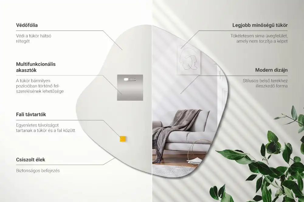 Spegel i form av en fläck iögonfallande tillbehör