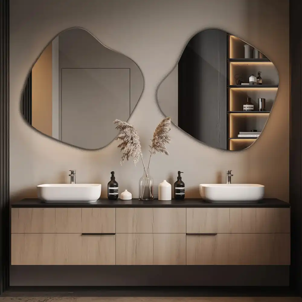 Spegel i form av en fläck iögonfallande tillbehör