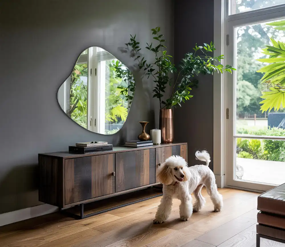 Spegel i form av en fläck iögonfallande tillbehör