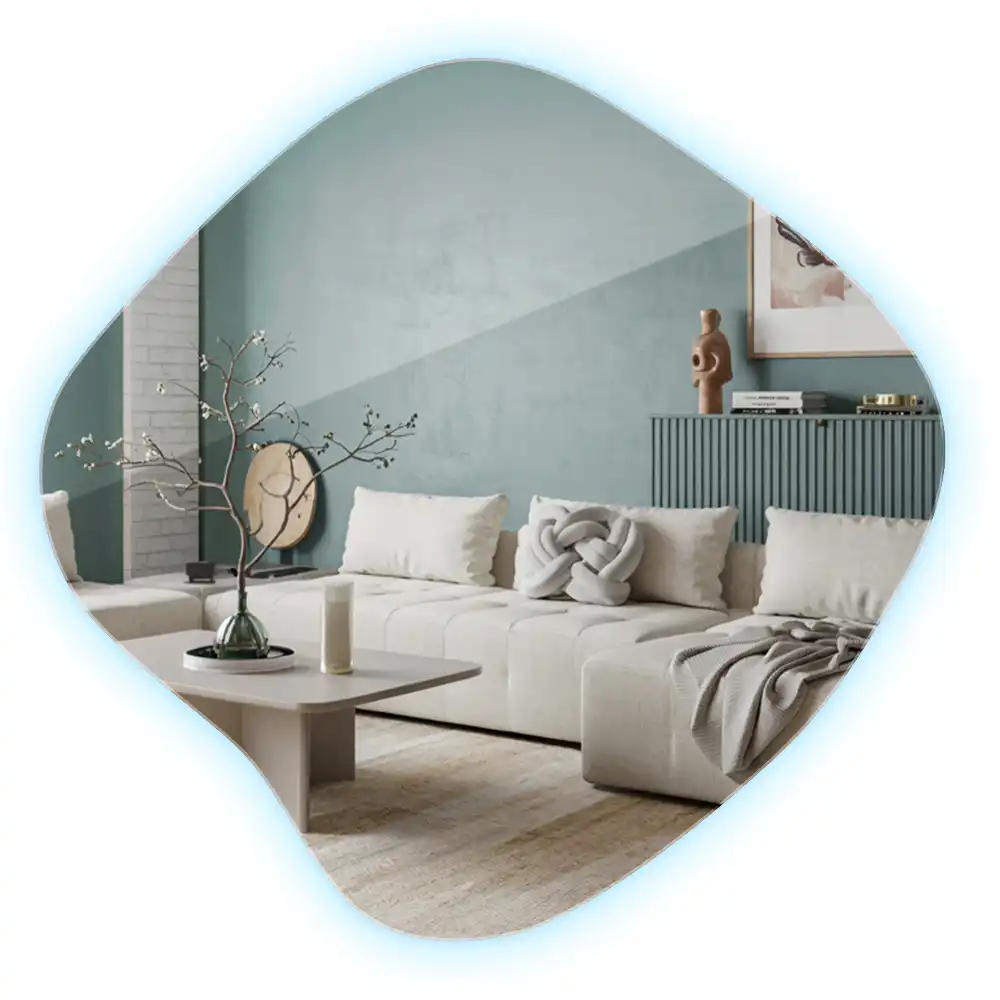 Spegel fläck unikatisk med LED-belysning