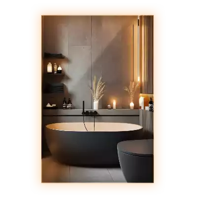 Rektangulär spegel med LED belysning