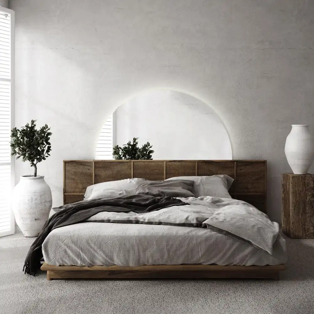 Spegel halvcirkel med LED belysning