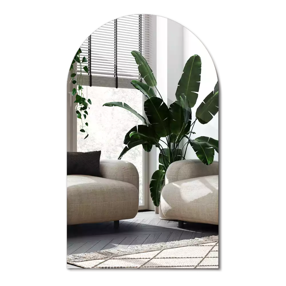 Halv-oval spegel unik design