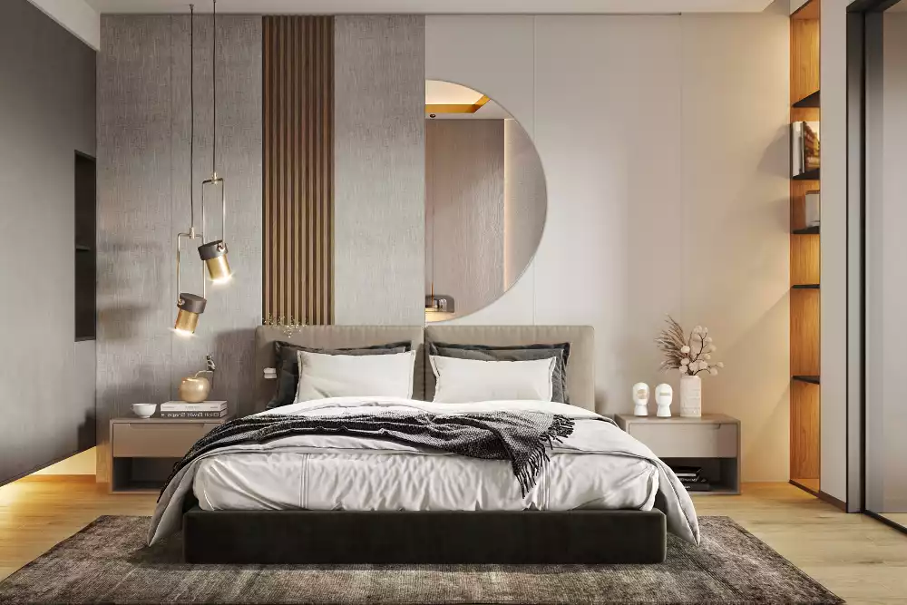 Spegel halvcirkel elegant