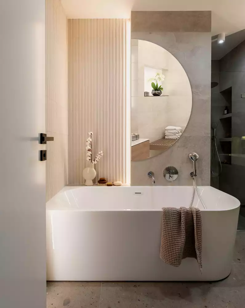 Spegel halvcirkel elegant