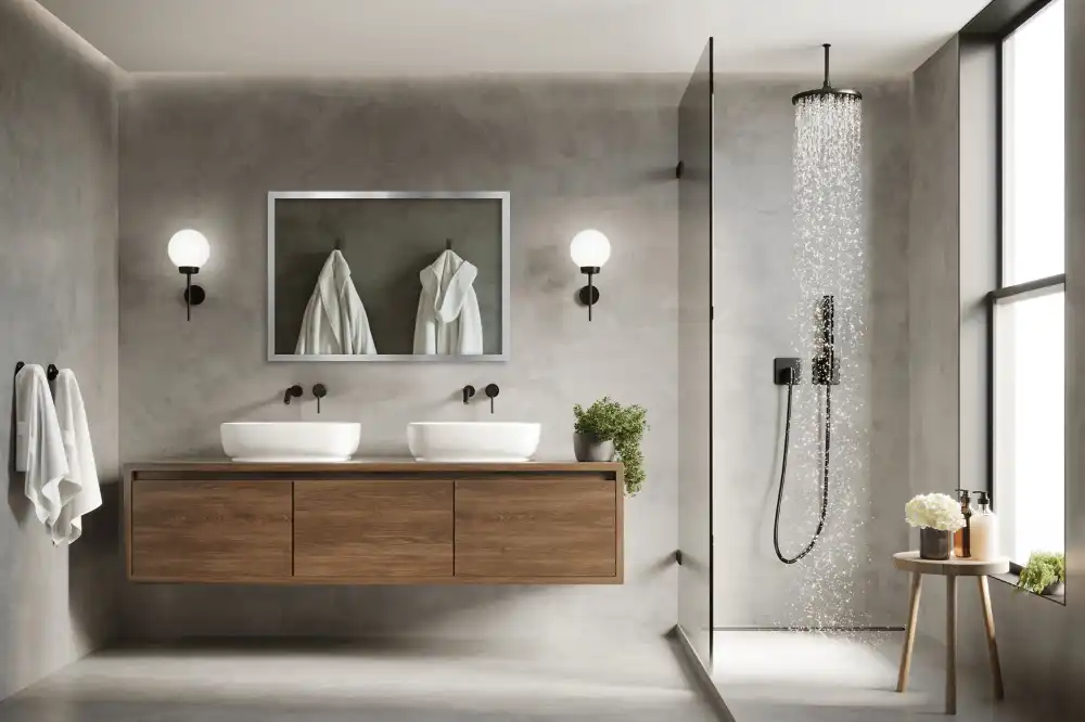 Rektangel spegel med silverram Väggmonterad dekorerad