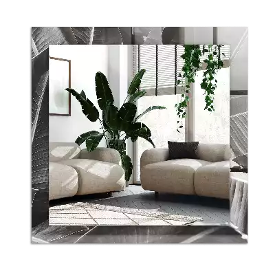 Dekorativ spegel med tryck Bananblad