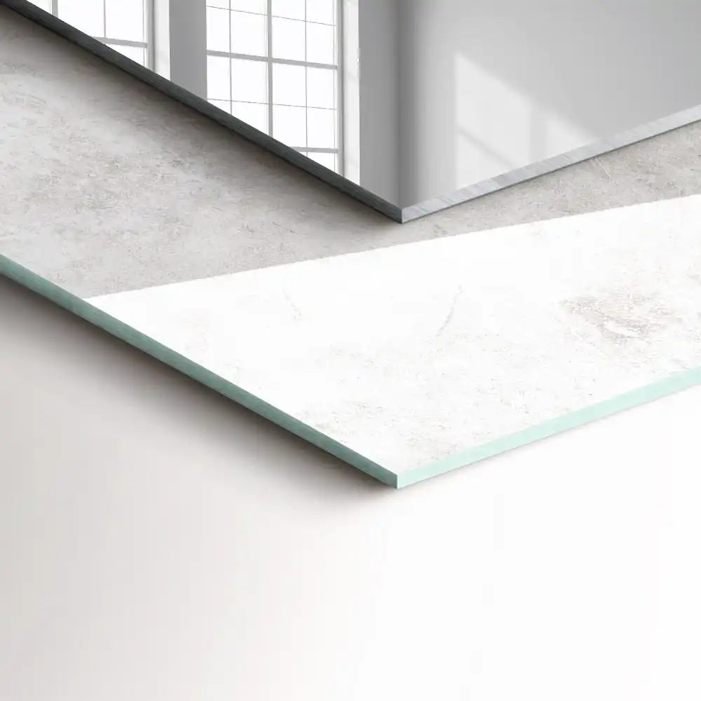 Rektangulär spegel med tryck Grå texturmönster