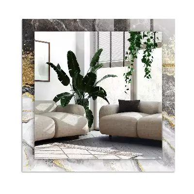 Dekorativ spegel med tryck Marmor vener abstrakt