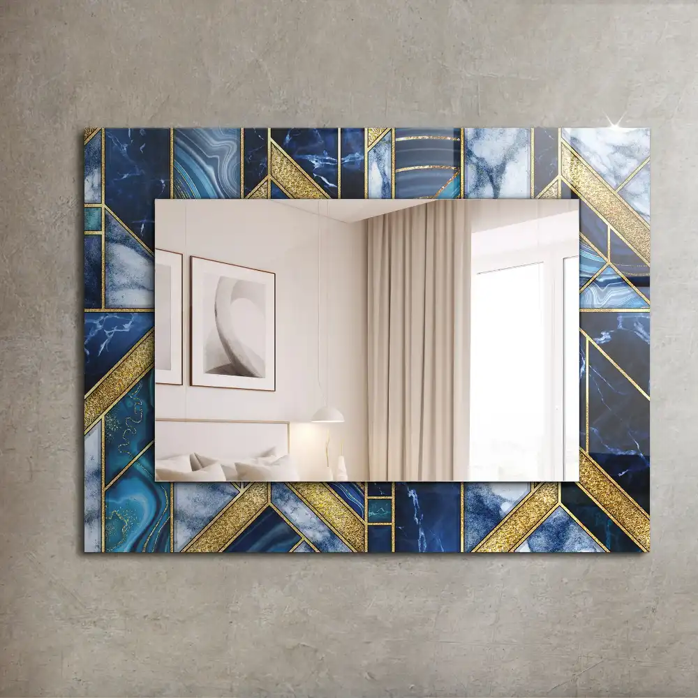Dekorativ spegel med tryck Abstrakt geometrisk mosaik