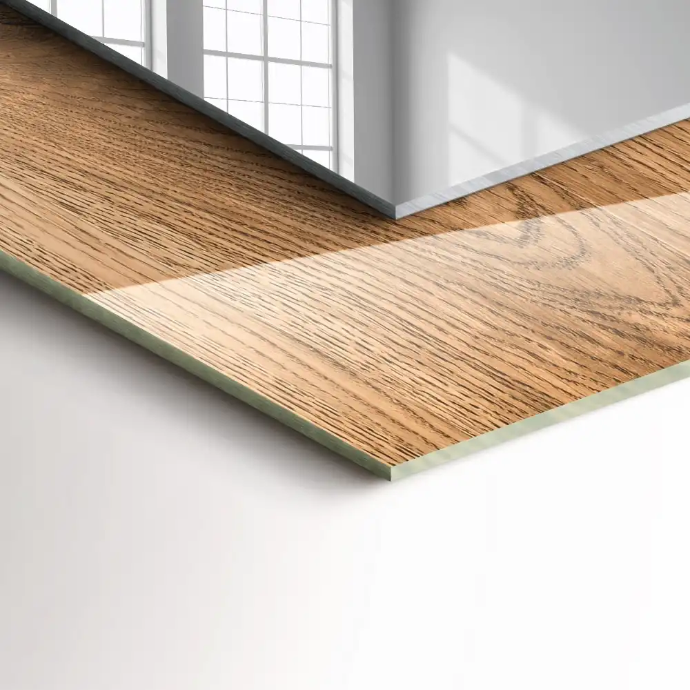 Dekorativ spegel med tryck Trä textur