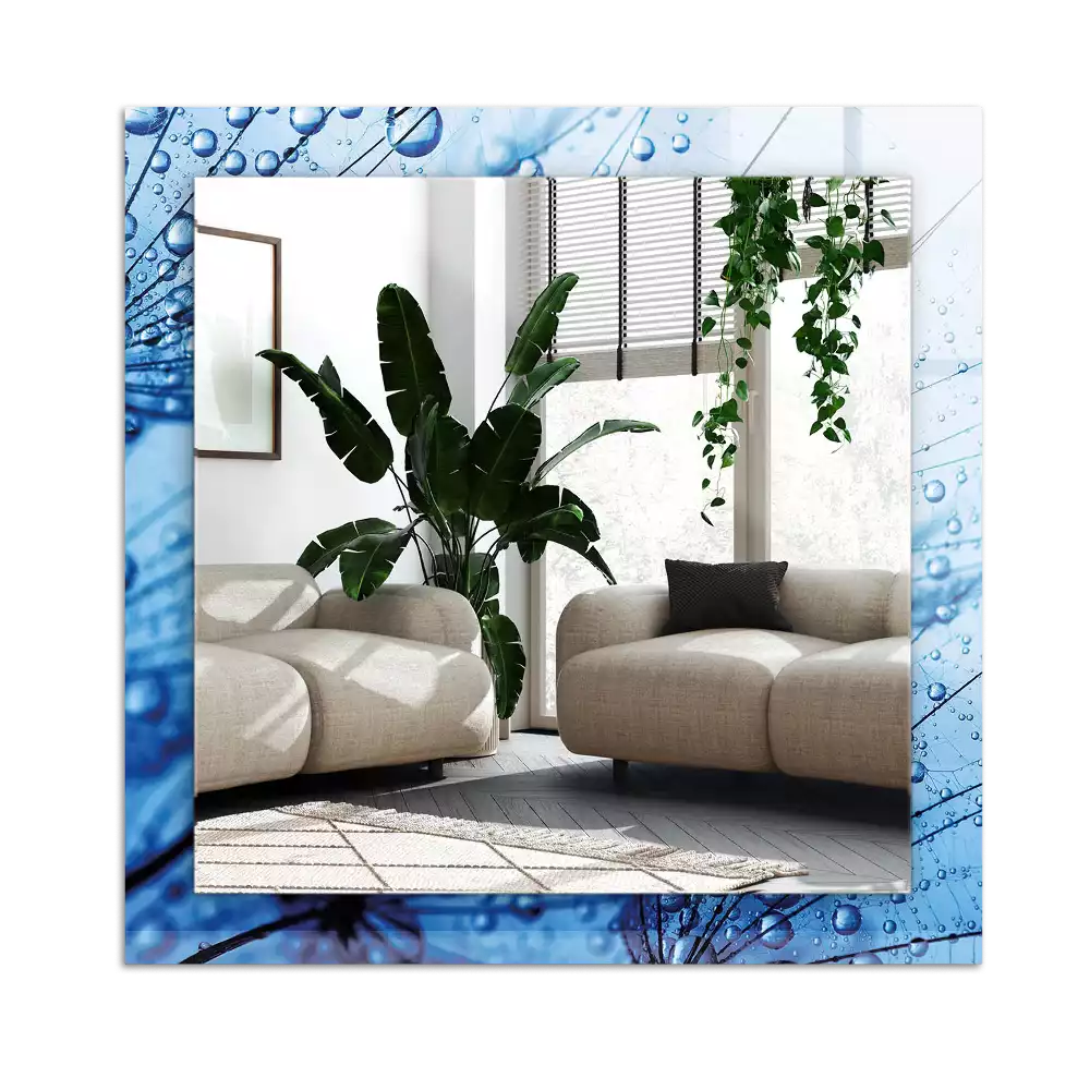 Dekorativ spegel med tryck Droppar på maskrosor