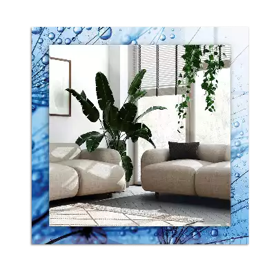 Dekorativ spegel med tryck Droppar på maskrosor