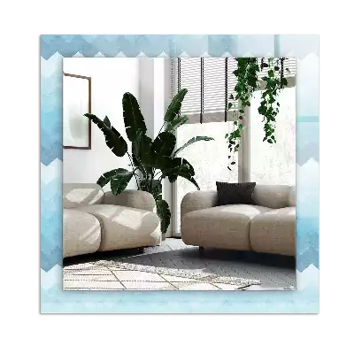 Dekorativ spegel med tryck Sicksack gradient mönster