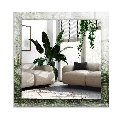 Dekorativ spegel med tryck Gröna ormbunksblad