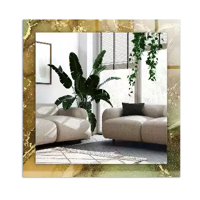 Rektangulär spegel med tryck Abstrakt konst