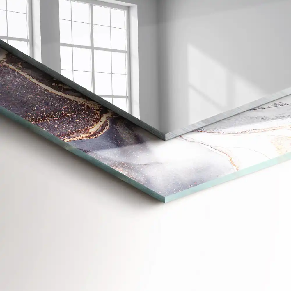 Dekorativ spegel med tryck Abstrakt marmorkonst