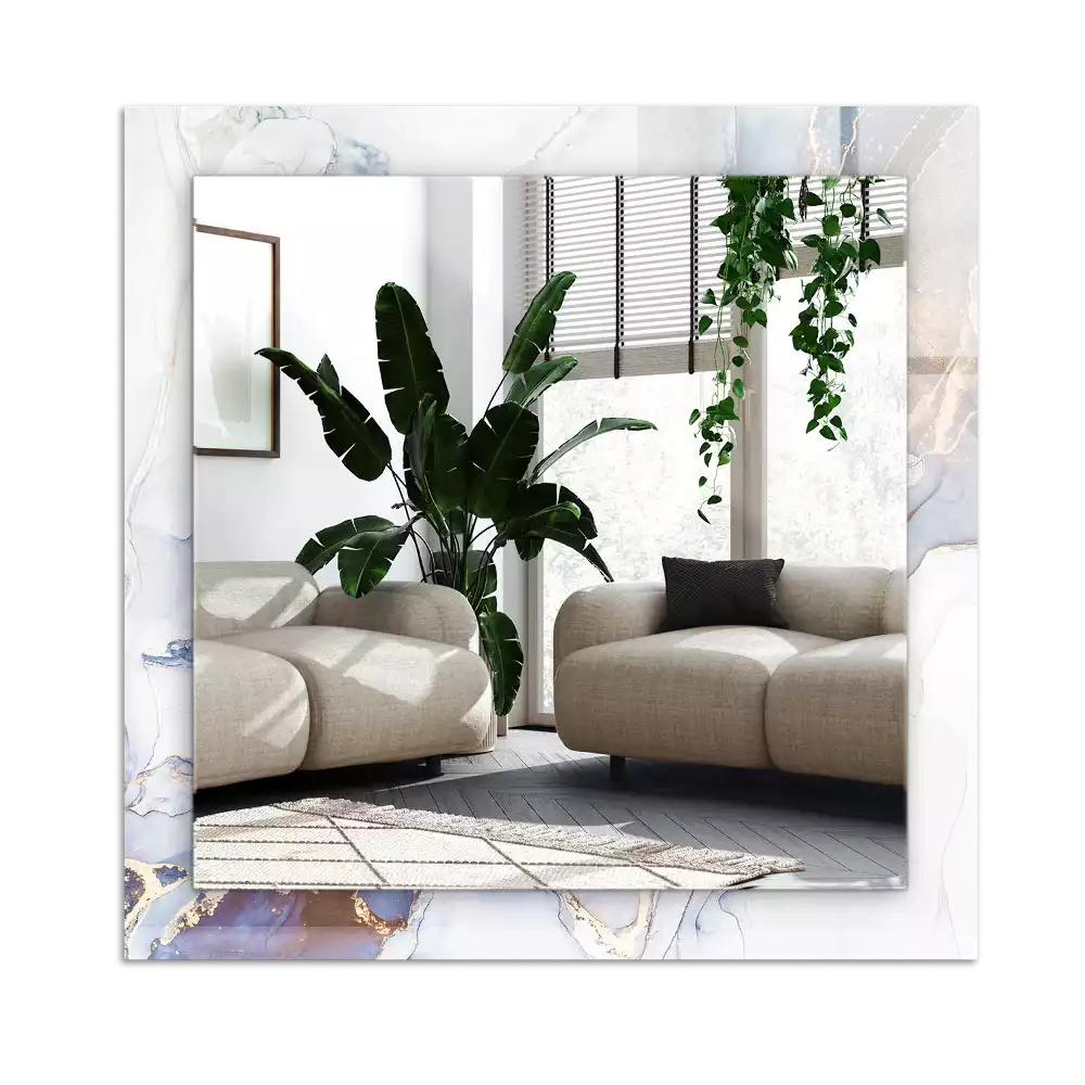 Rektangulär spegel med tryck Abstrakt marmorkonst