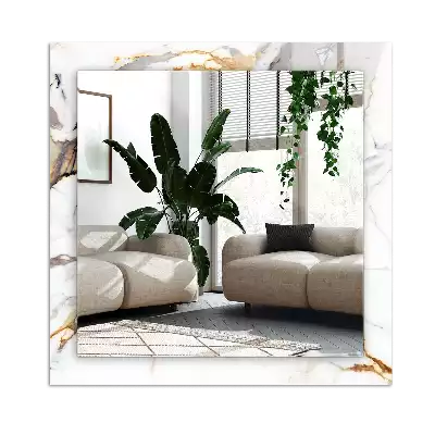 Dekorativ spegel med tryck Ådrad marmor