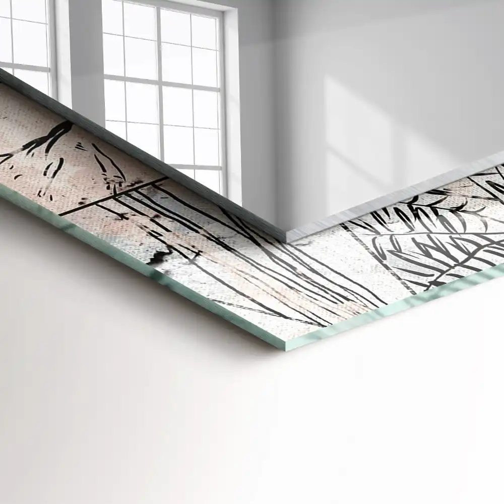 Dekorativ spegel med tryck Rådjursrävväxter