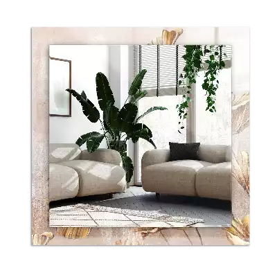 Rektangulär spegel med tryck Vintage blommor