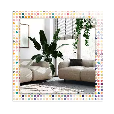 Dekorativ spegel med tryck Färgglada geometriska mönster