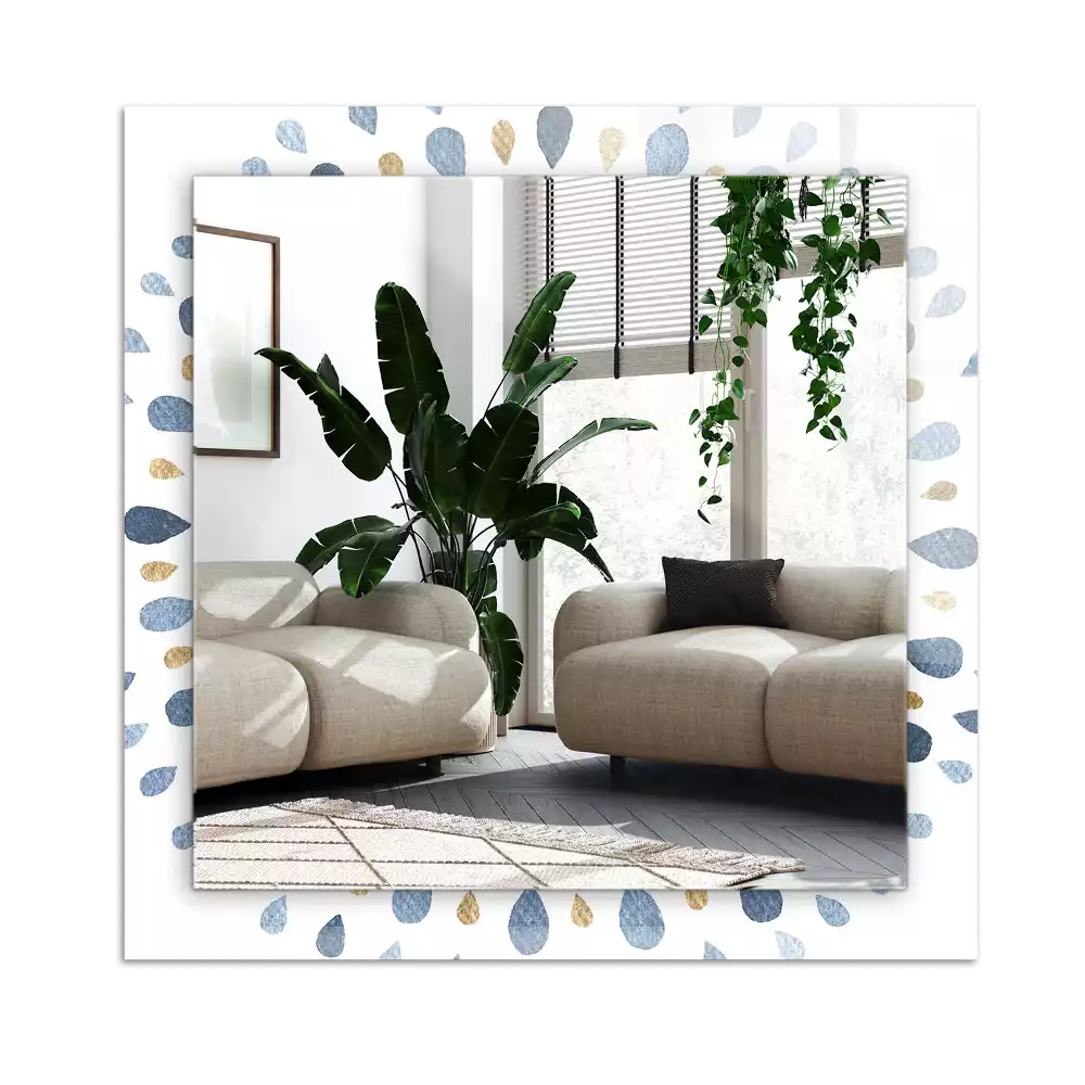 Dekorativ spegel med tryck Abstrakt mandala mönster