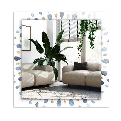 Dekorativ spegel med tryck Abstrakt mandala mönster