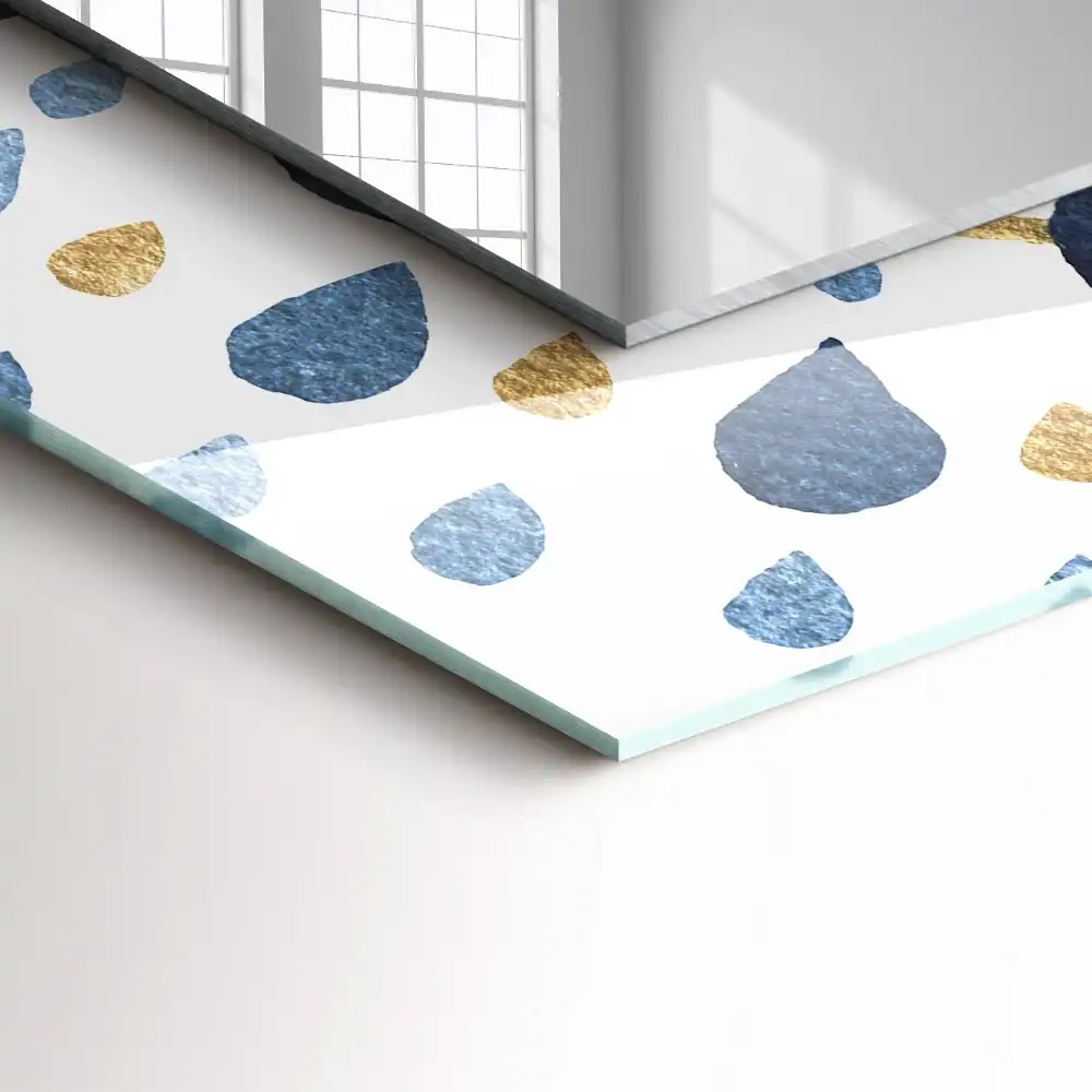 Dekorativ spegel med tryck Abstrakt mandala mönster