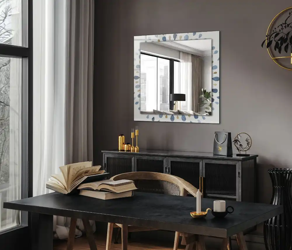 Dekorativ spegel med tryck Abstrakt mandala mönster