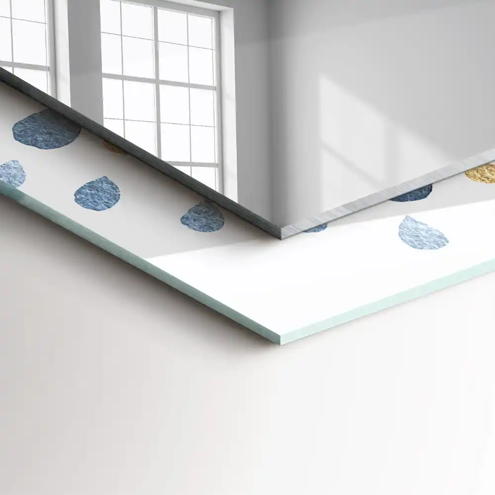 Dekorativ spegel med tryck Abstrakt mandala mönster