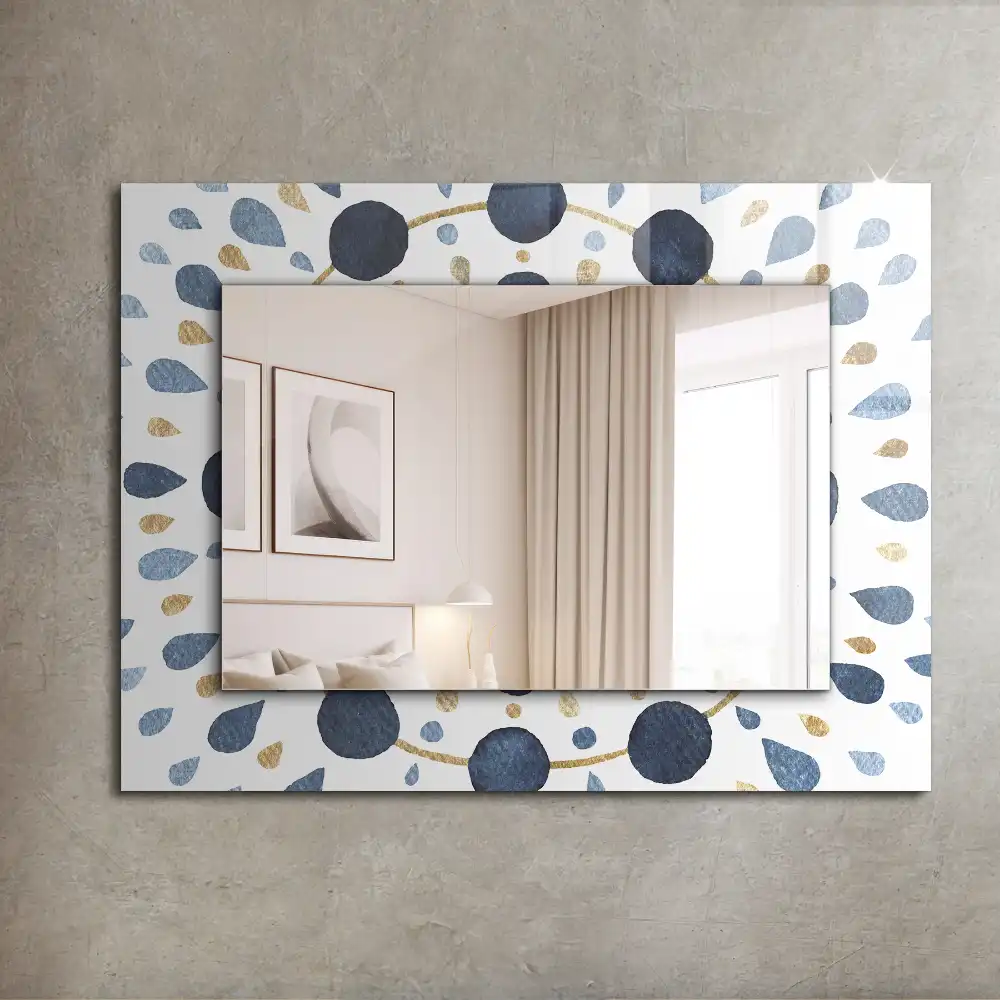 Dekorativ spegel med tryck Abstrakt mandala mönster