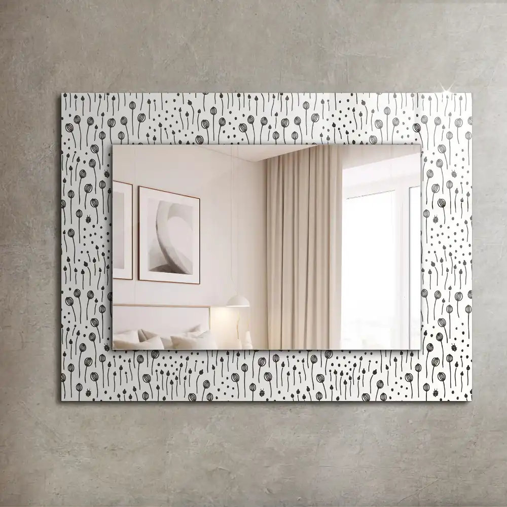 Rektangulär spegel med tryck Minimalistisk natur