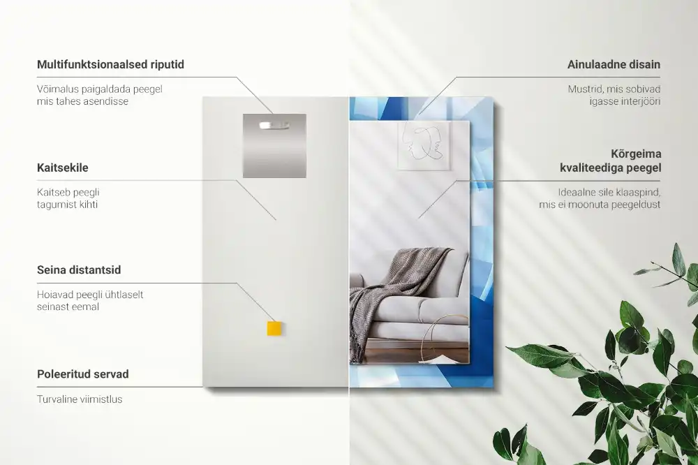 Dekorativ spegel med tryck Abstrakt tunnel