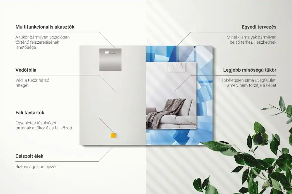 Dekorativ spegel med tryck Abstrakt tunnel