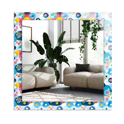 Rektangulär spegel med tryck Färgglada abstrakta mönster