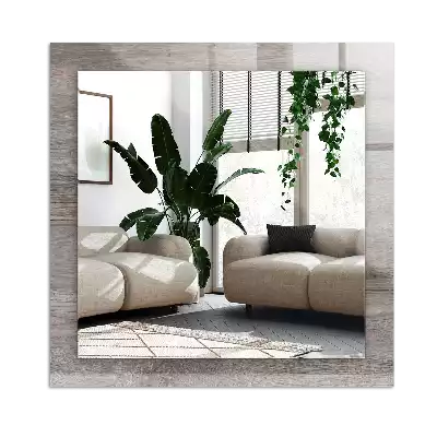 Dekorativ spegel med tryck Träskiva textur