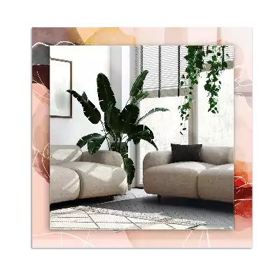 Dekorativ spegel med tryck Abstrakta blommönster
