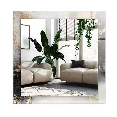 Rektangulär spegel med tryck Abstrakt modern konst