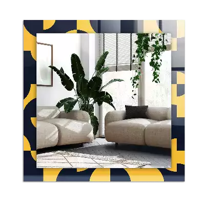 Dekorativ spegel med tryck Abstrakt geometriskt mönster