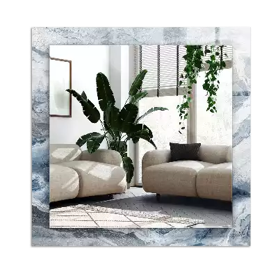 Rektangulär spegel med tryck Marmor i nyanser