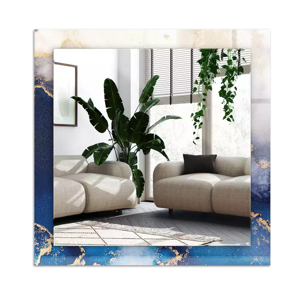 Dekorativ spegel med tryck Abstrakt plastkonst