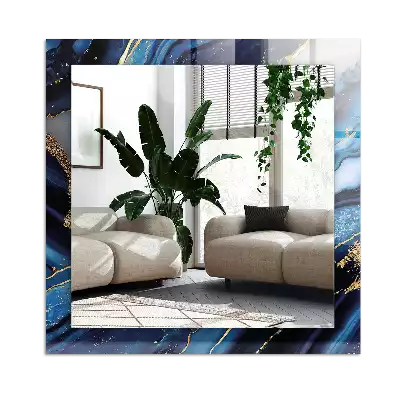 Rektangulär spegel med tryck Abstrakt marmorkonst