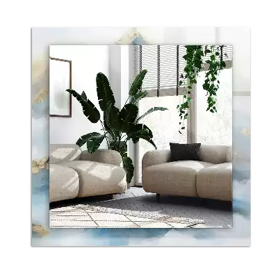 Dekorativ spegel med tryck Berg i dimman