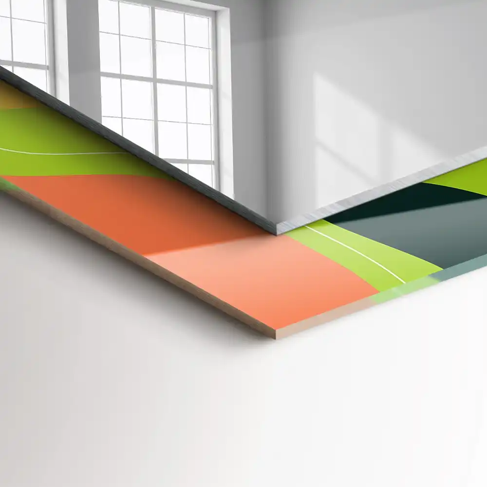 Dekorativ spegel med tryck Abstrakta färgglada mönster