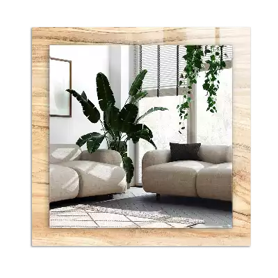 Rektangulär spegel med tryck Trä ådring textur